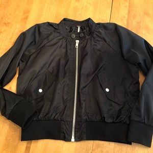 Free People black bomber jacket